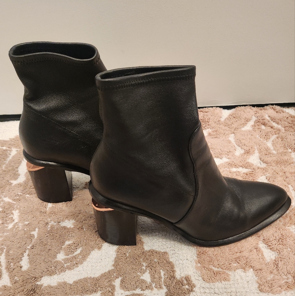 Alexander Wang Anna Stretch Bootie Boots Black Size 37